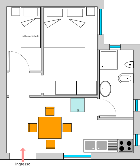 appartamento n.1 piantina